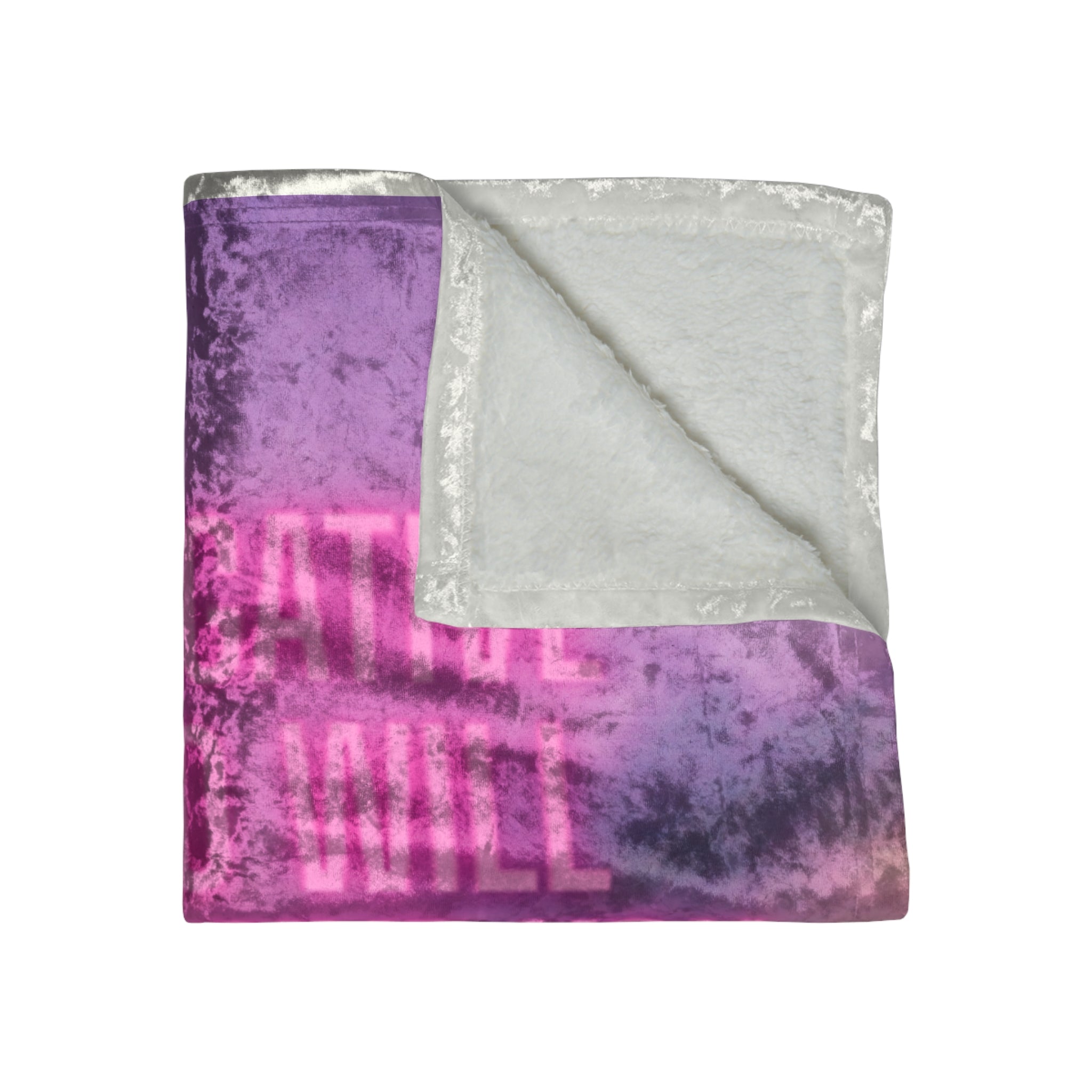 Inspirational Crushed Velvet Blanket - Cozy Decor, Positive Mindset Gift, Home Comfort, Motivational Throw