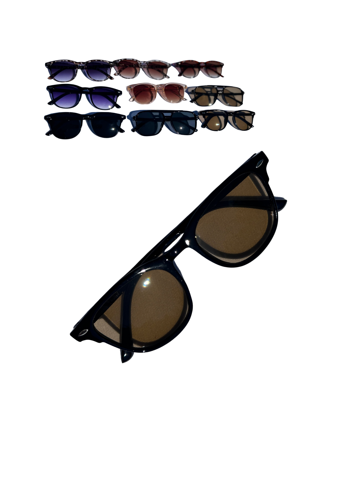 Black Frame Brown Tint -Transparent
