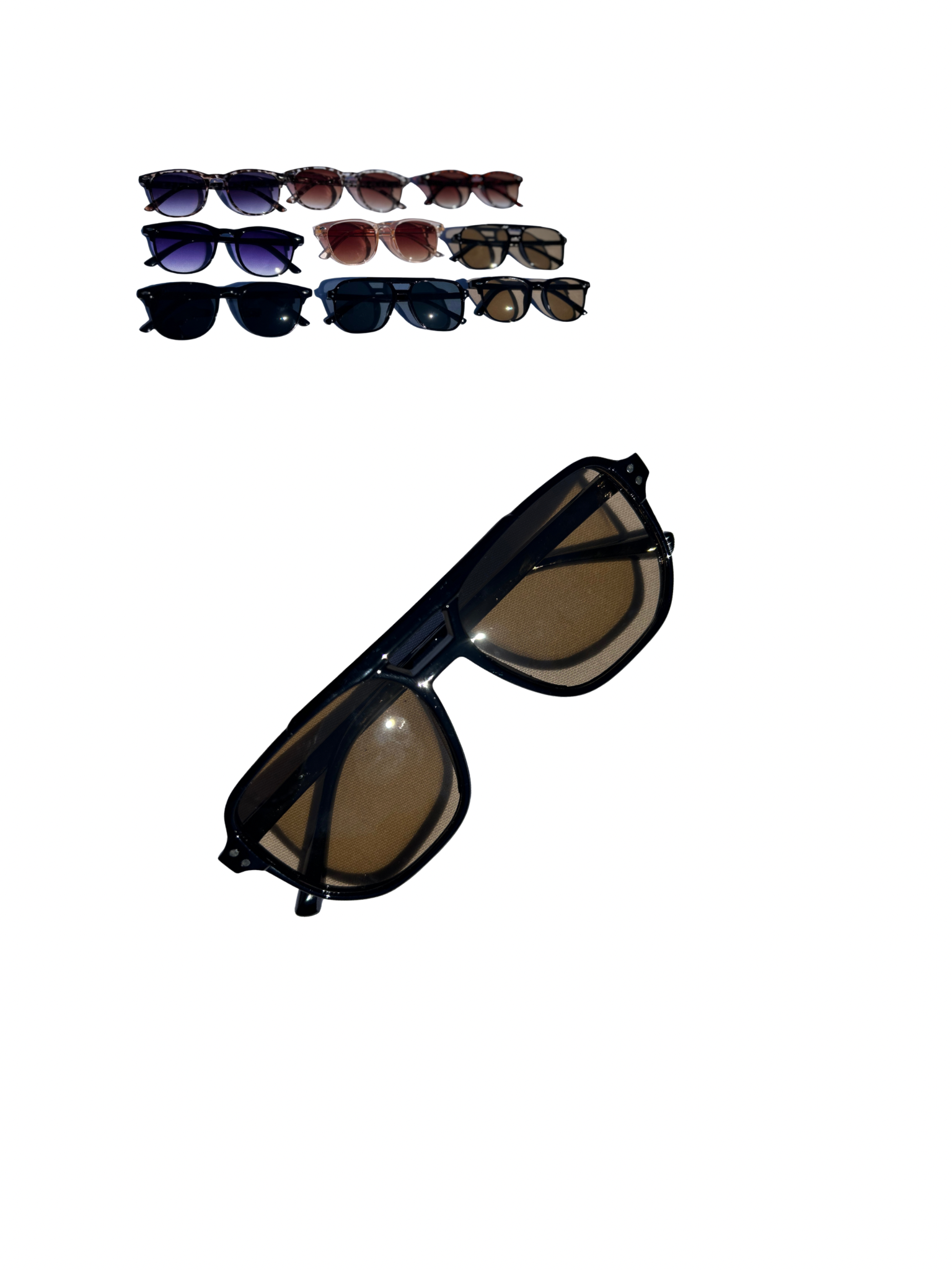 Light Brown Tint- Bold Frame/Wide Lens
