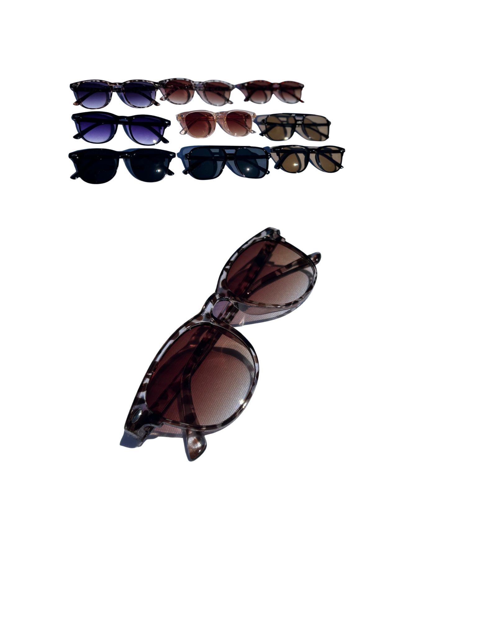 Clear & brown Cheetah Pattern Glasses
